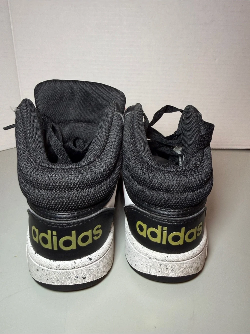 Adidas Hoops 3.0 Mid Kids Basketball Shoes Size 2 Black Red White